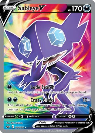 Sableye V (Full Art) 194/202  - Holofoil