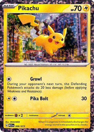 Pikachu 006/015  - Holofoil