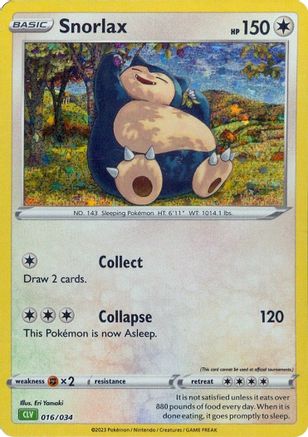 Snorlax 016/034  - Holofoil