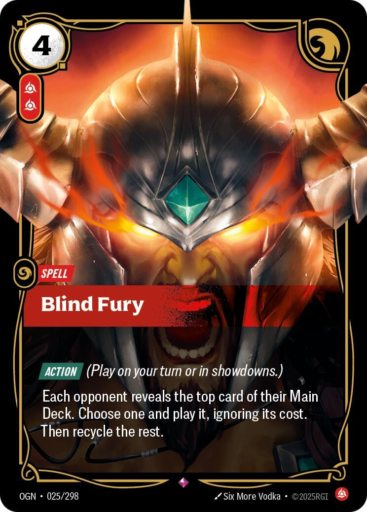 Blind Fury (025/298) (Foil) [Origins]