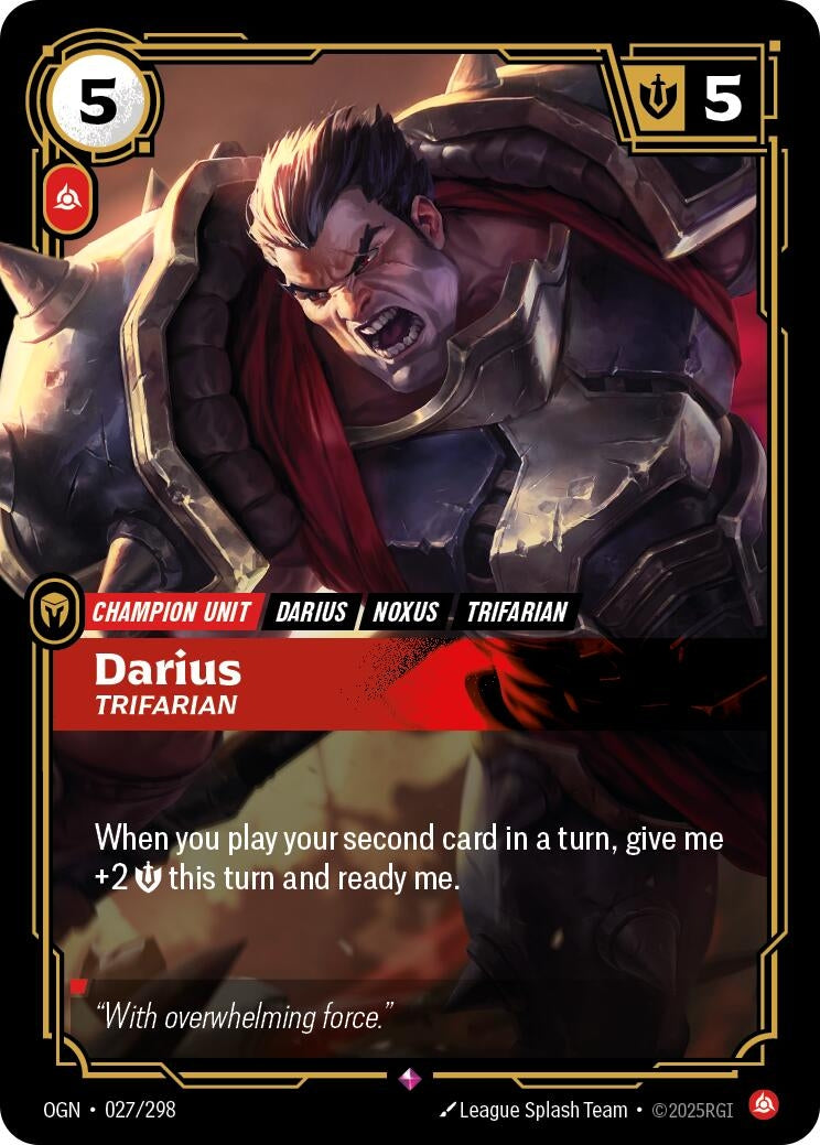 Darius - Trifarian (027/298) (Foil) [Origins]