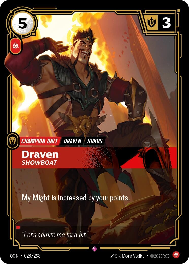 Draven - Showboat (028/298) (Foil) [Origins]