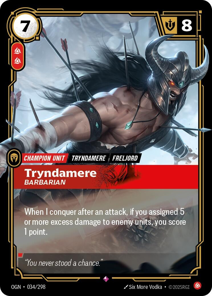 Tryndamere - Barbarian (034/298) (Foil) [Origins]