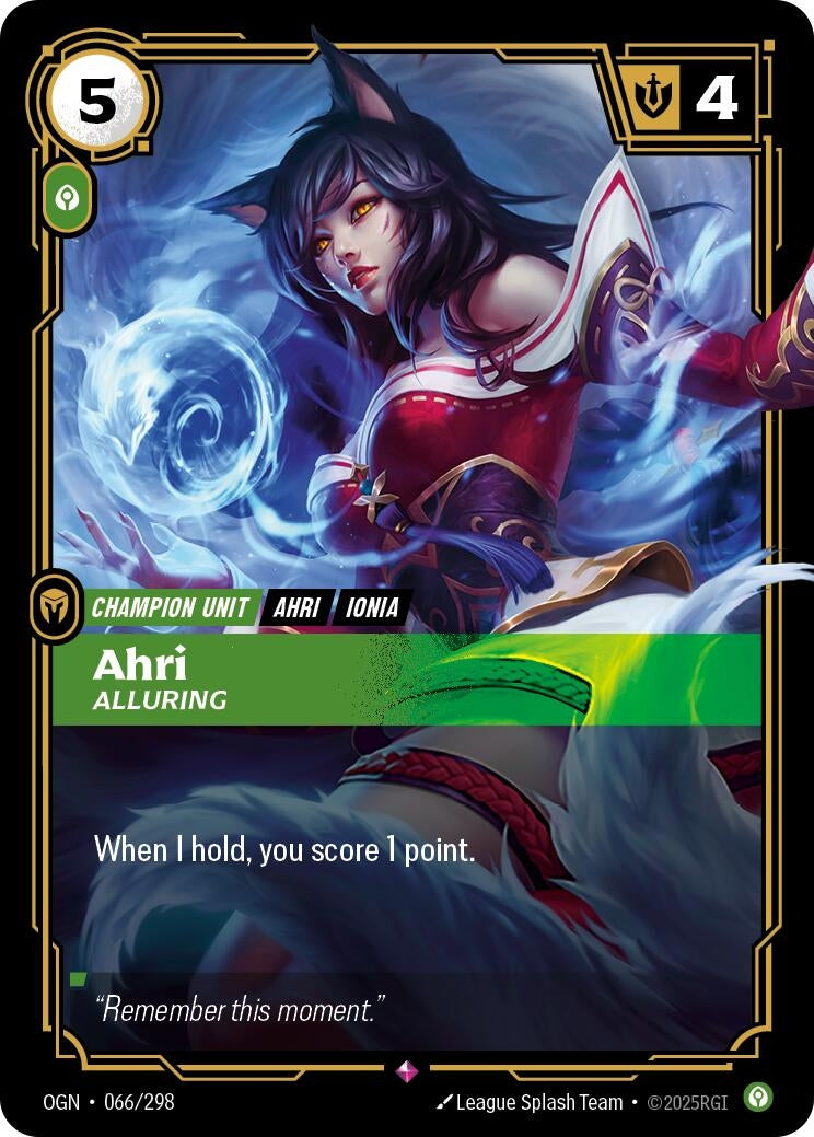 Ahri - Alluring (066/298) (Foil) [Origins]