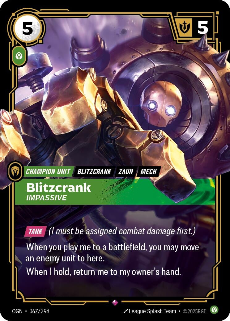 Blitzcrank - Impassive (067/298) (Foil) [Origins]