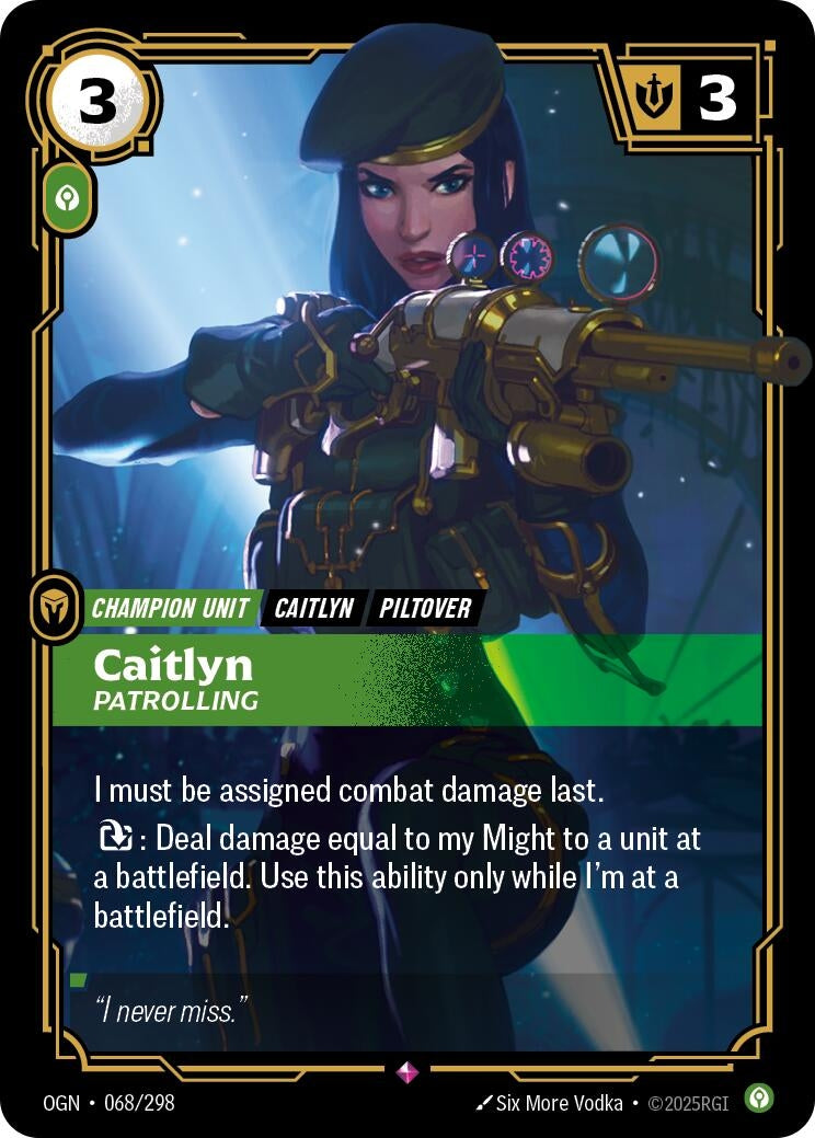 Caitlyn - Patrolling (068/298) (Foil) [Origins]