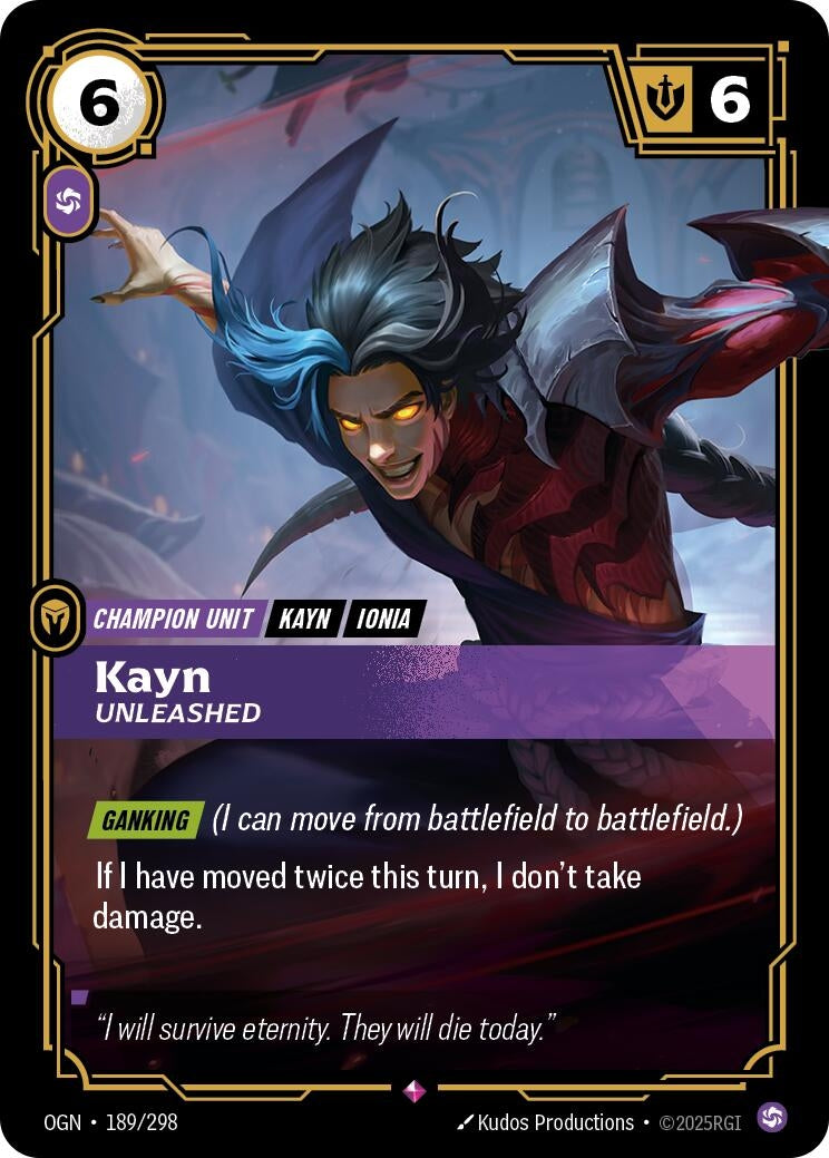 Kayn - Unleashed (189/298) (Foil) [Origins]