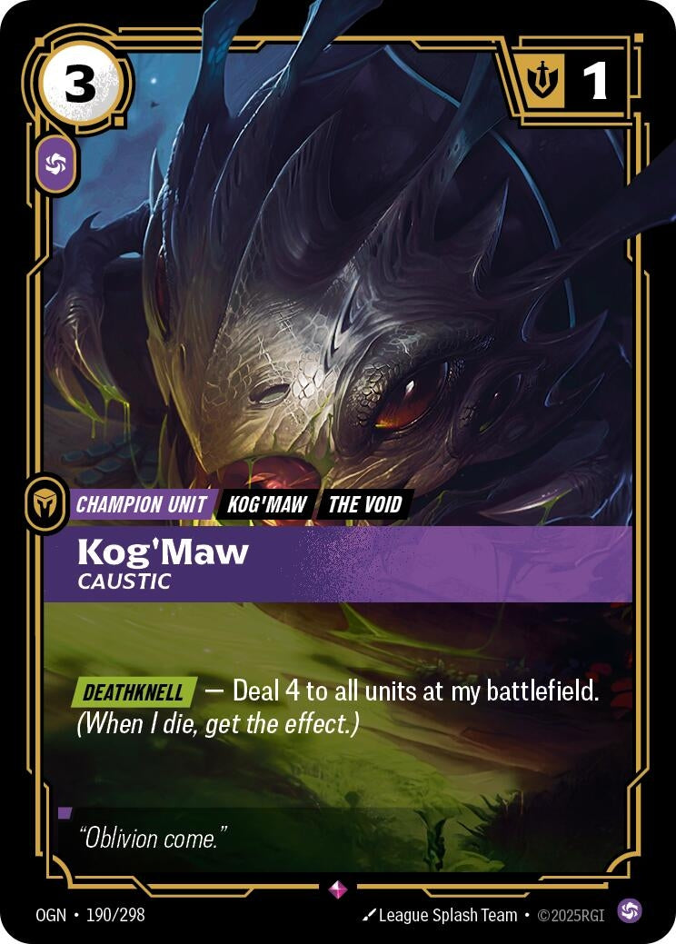 Kog'Maw - Caustic (190/298) (Foil) [Origins]