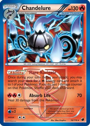 Chandelure (Team Plasma) 016  - Reverse Holofoil