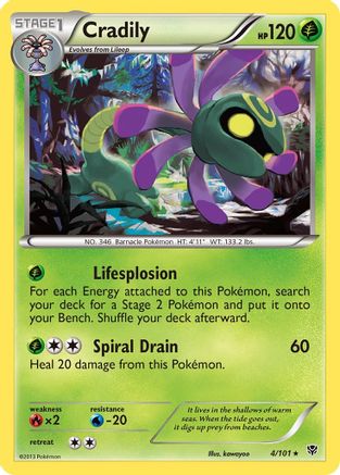 Cradily 004  - Reverse Holofoil