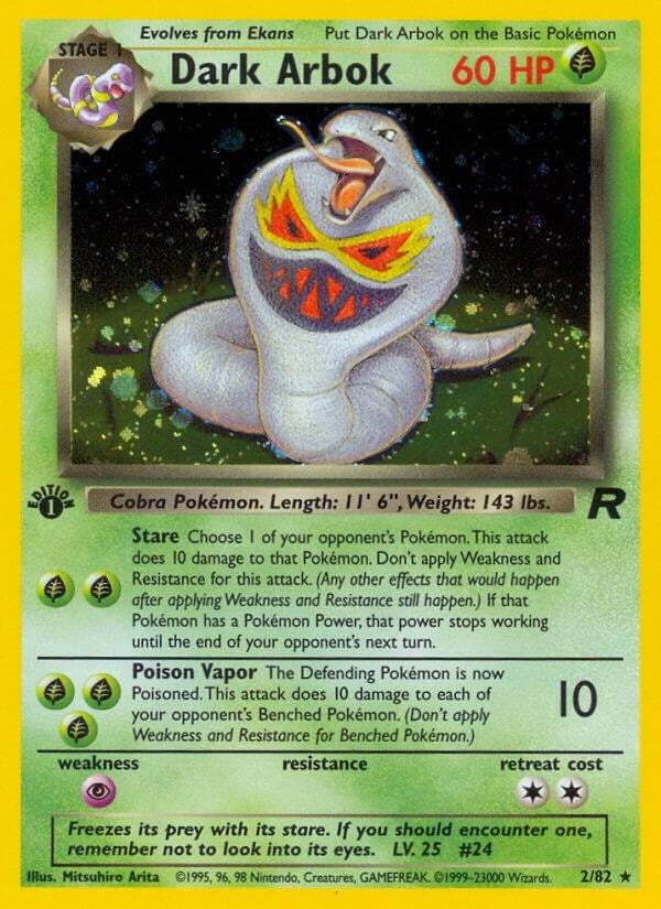 Dark Arbok (2) (02/82) (Unlimited Holofoil) [Team Rocket]