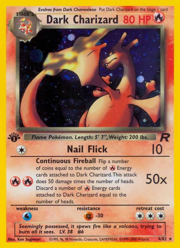 Dark Charizard (4) (04/82) (1st Edition Holofoil) [Team Rocket]