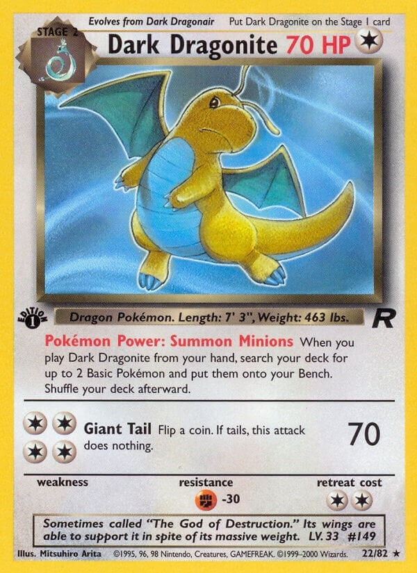 Dark Dragonite (22) (22/82) (1st Edition) [Team Rocket]