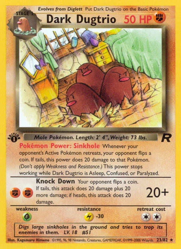 Dark Dugtrio (23) (23/82) (1st Edition) [Team Rocket]