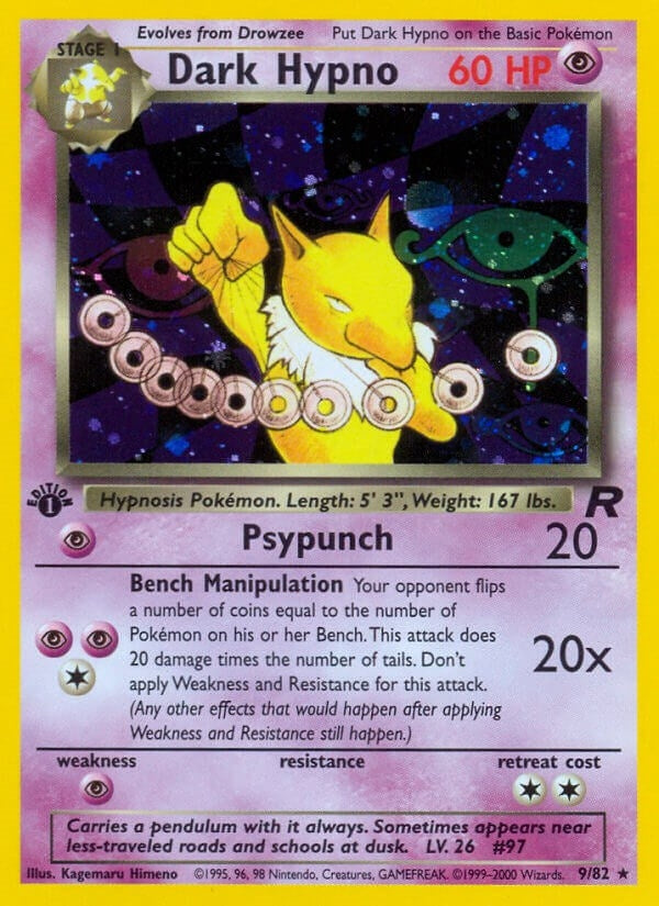 Dark Hypno (9) (09/82) (Unlimited Holofoil) [Team Rocket]