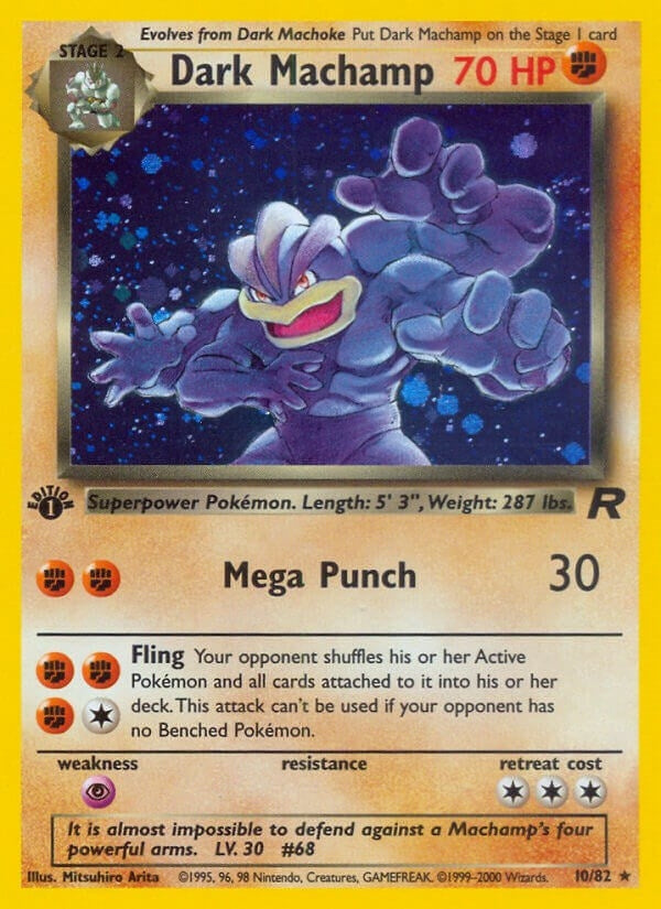 Dark Machamp (10) (10/82) (1st Edition Holofoil) [Team Rocket]