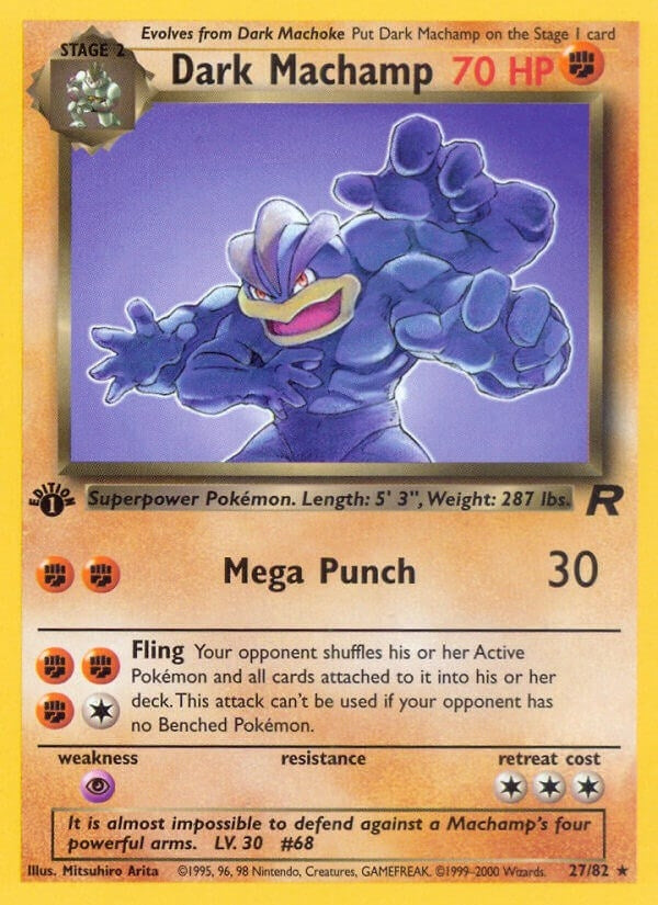 Dark Machamp (27) (27/82) (Unlimited) [Team Rocket]