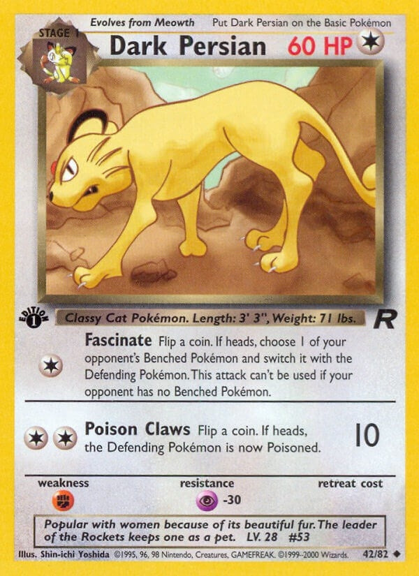 Dark Persian (42/82) (Unlimited) [Team Rocket]