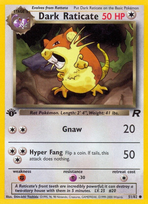 Dark Raticate (51/82) (1st Edition) [Team Rocket]