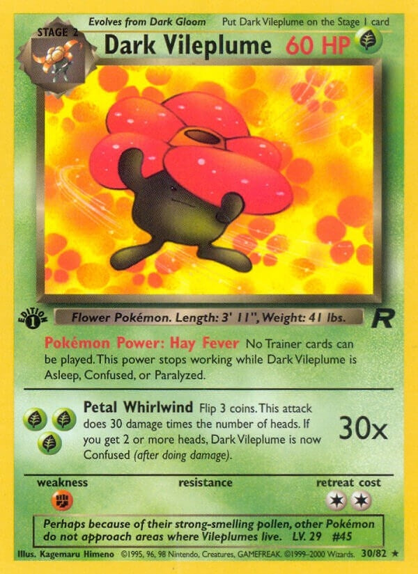 Dark Vileplume (30) (30/82) (1st Edition) [Team Rocket]
