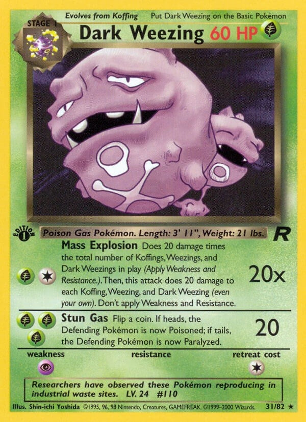 Dark Weezing (31) (31/82) (Unlimited) [Team Rocket]