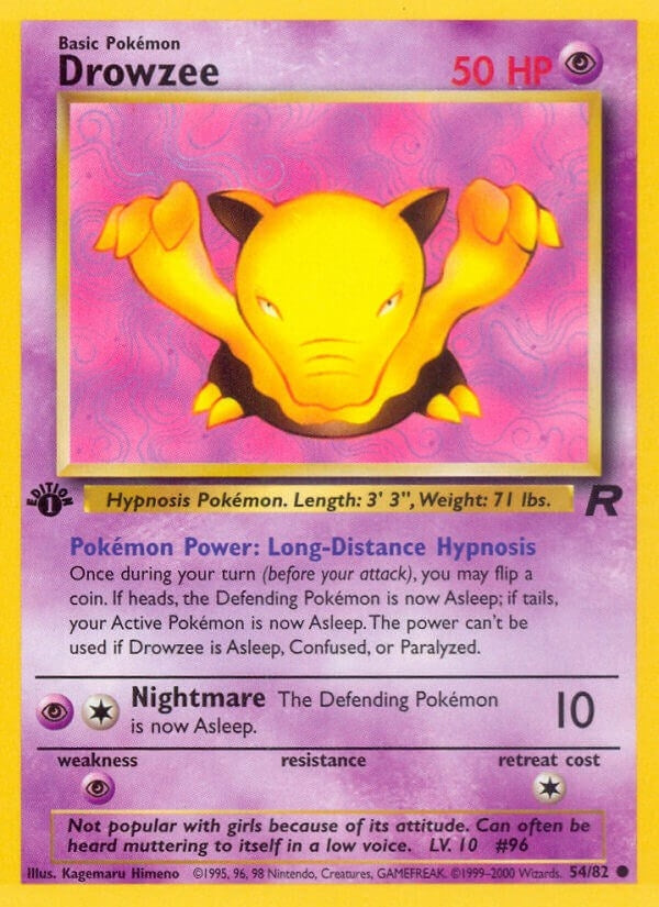 Drowzee (54/82) (1st Edition) [Team Rocket]