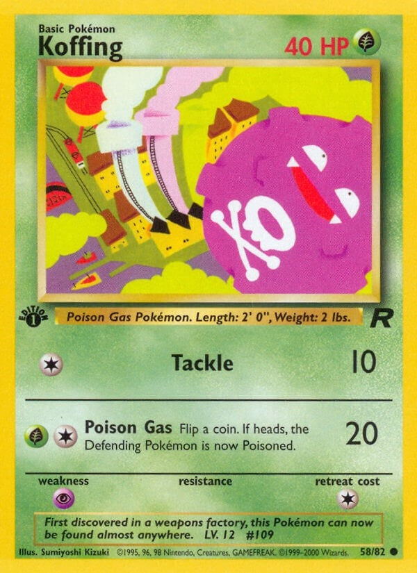 Koffing (58/82) (Unlimited) [Team Rocket]