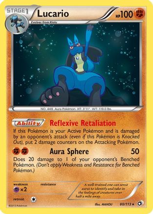 Lucario 080/113  - Reverse Holofoil