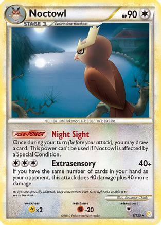 Noctowl 008/123  - Reverse Holofoil