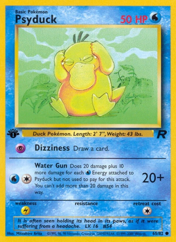 Psyduck (65/82) (1st Edition) [Team Rocket]