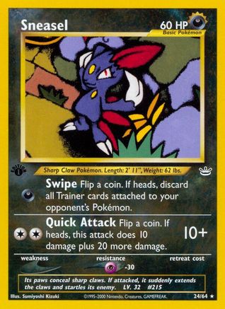 Sneasel 024/64  - 1st Edition