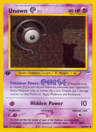 Unown [C] 057/105  - Unlimited