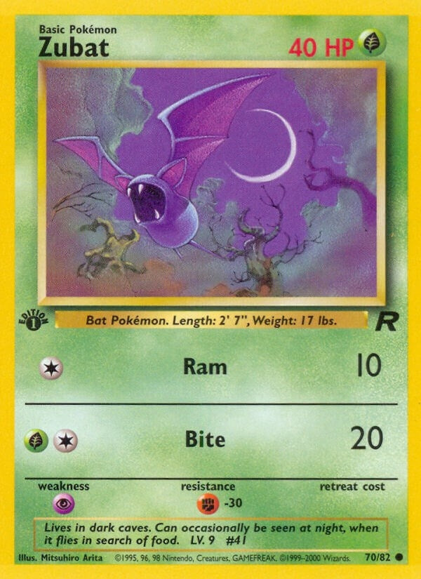 Zubat (70/82) (1st Edition) [Team Rocket]