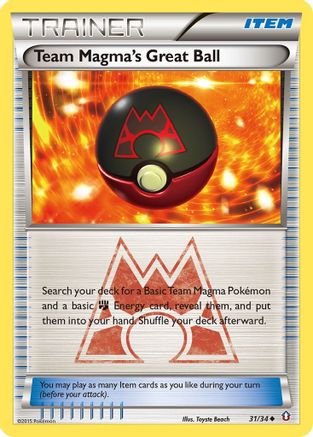 Team Magma's Great Ball 031/34  - Reverse Holofoil
